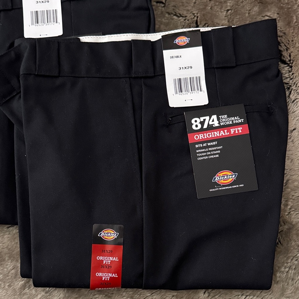 Dickies Men's Black 874 Original Fit Pants